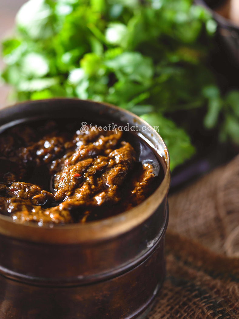 Homemade Malli Thokku