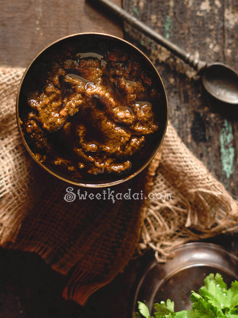 Homemade Malli Thokku